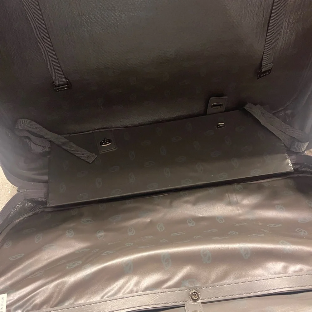 Oscar de la Renta Gray Tweed Men's Travel Luggage